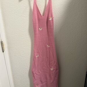 Pink Sleeveless Knit Dress